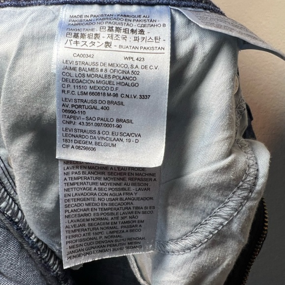 Levis Womens 515 Bootcut Jeans Dark Blue Denim Wash Mid Rise Zip Stretch Size 14 - Picture 14 of 14